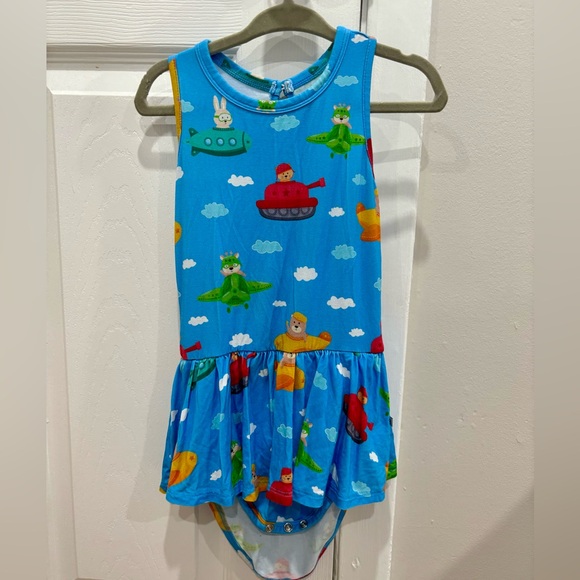 Bums & Roses Ready Jet Go Racer Back Ruffle Dress - Picture 4 of 5